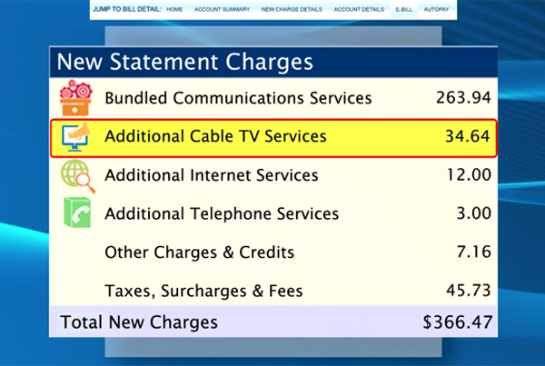 Interactive, Personalized Video Bill – Universal CableCom